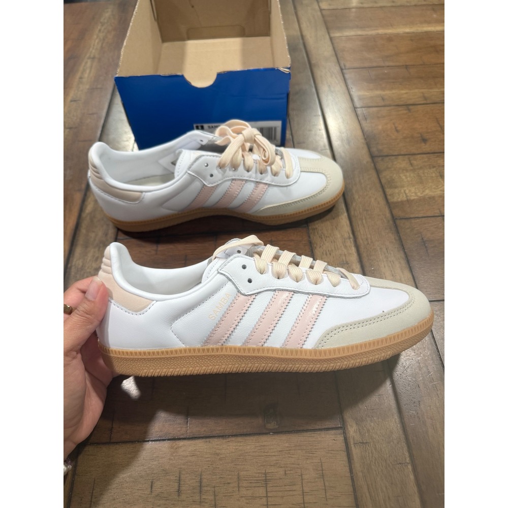 Adidas Samba OG W White Wonder Quartz Pink Gum Sneakers JI1351 Womens 7.5